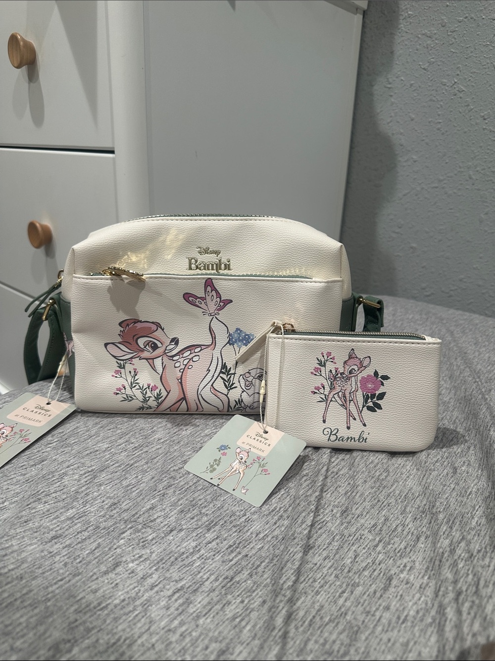 Primark x Disney White Crossbody Bag with Coin Pouch NWT
